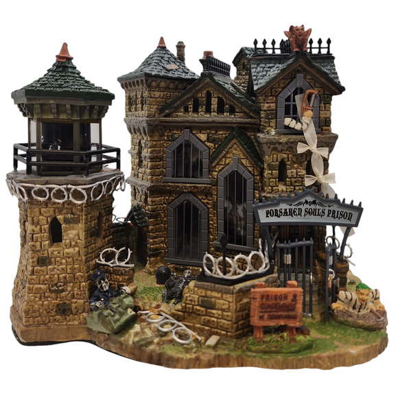 2007 Lemax Spooky Town Halloween Village FORSAKEN SOULS PRISON Retired 75497
